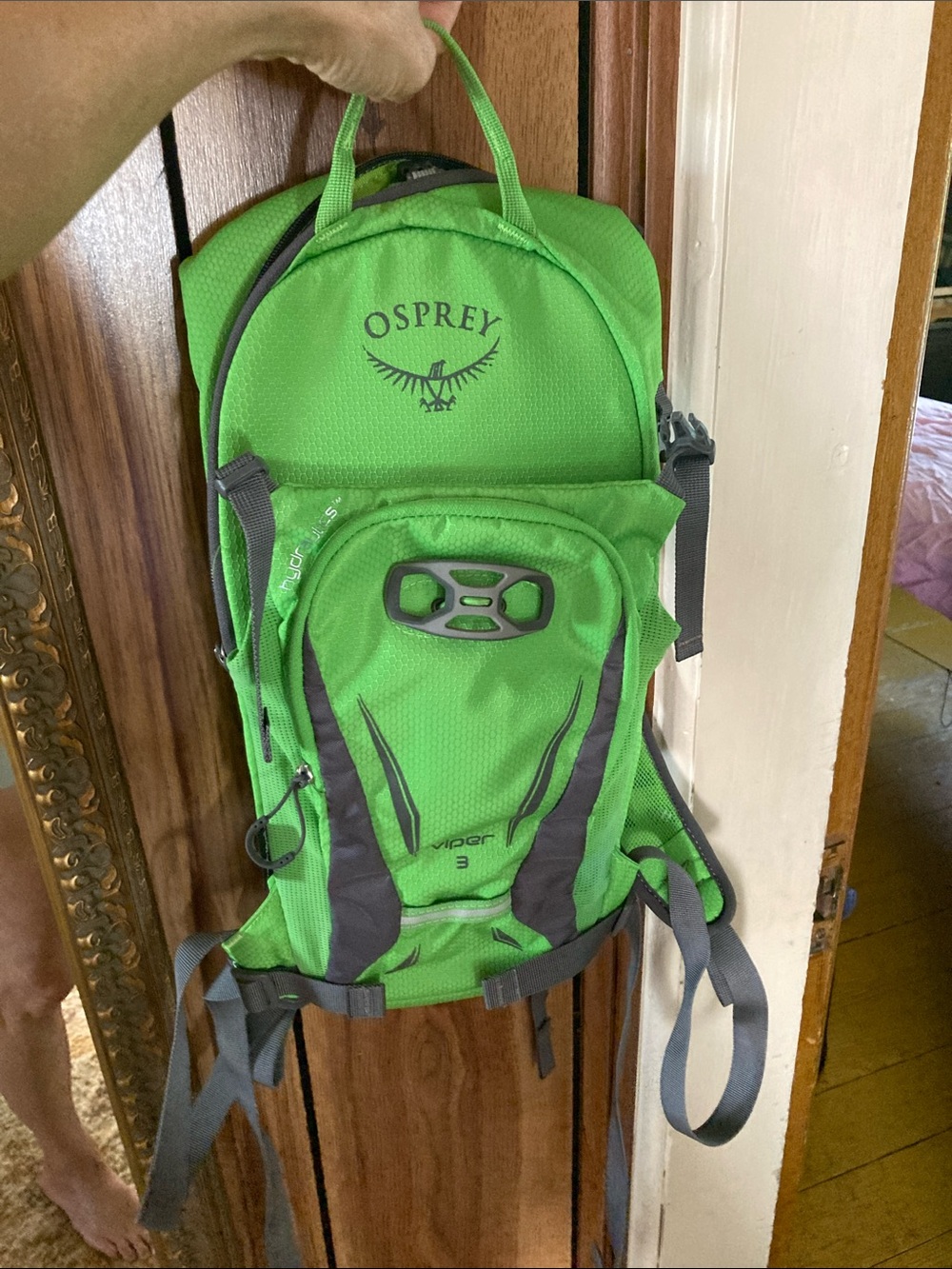 OSPREY Viper 3 Hydration Pack in Lime Green and Gray